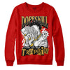 Red Sneakers DopeSkill Red Sweatshirt Sorry I've Been Trappin Graphic Streetwear