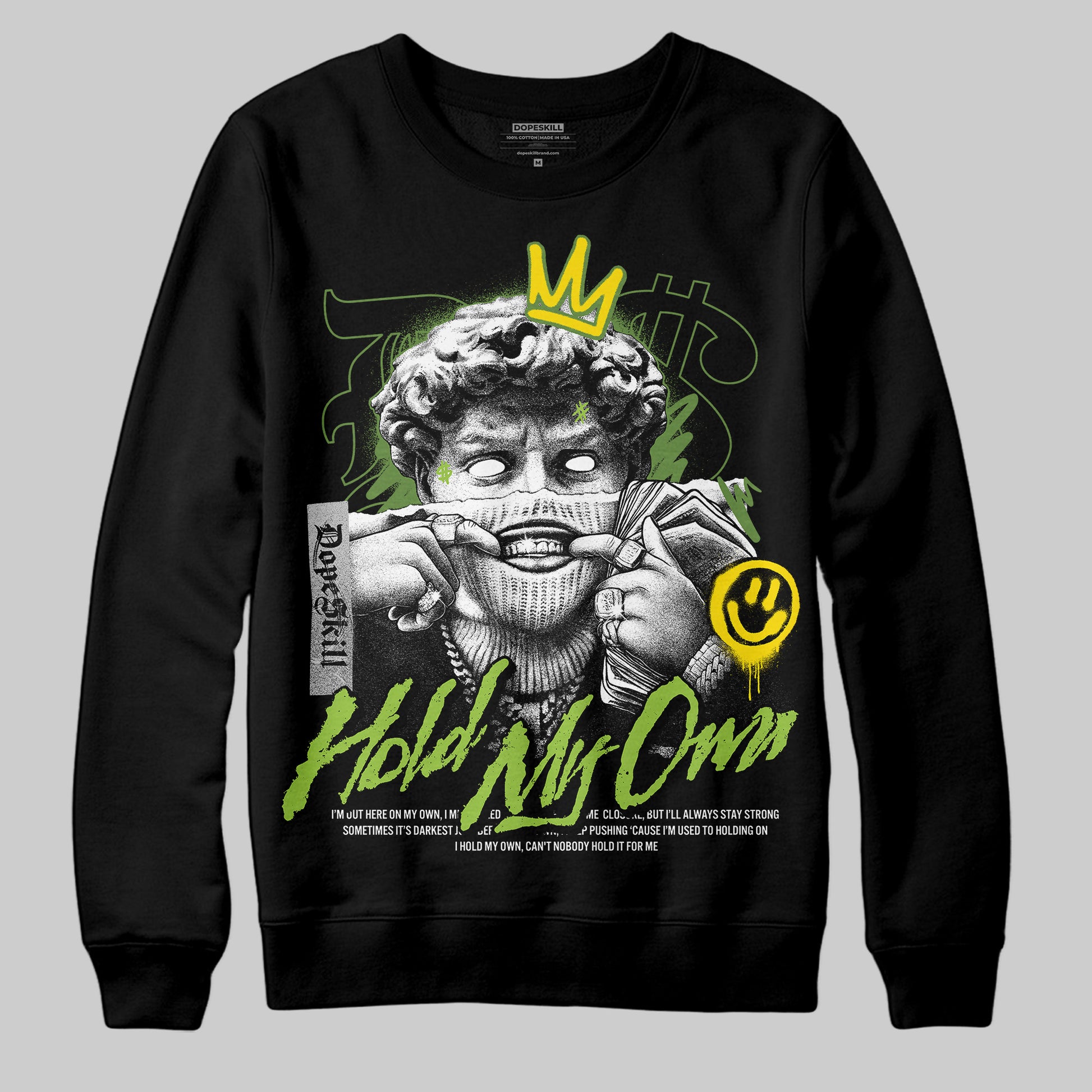 Dunk Low 'Chlorophyll' DopeSkill Sweatshirt In My Way Graphic Streetwear - Black