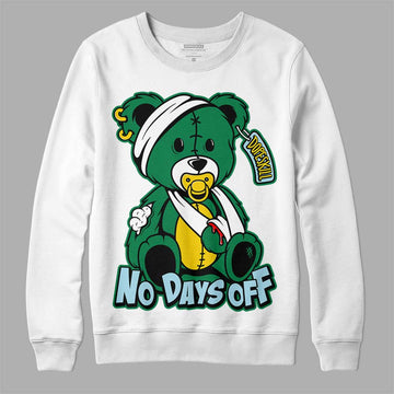 Jordan 5 “Lucky Green” DopeSkill Sweatshirt Hurt Bear Graphic Streetwear - White