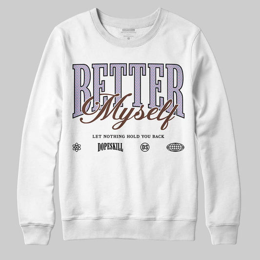 Harris Tweed x Dunk Low Denim Turquoise and Baroque Brown DopeSkill Sweatshirt Better Myself Graphic Streetwear - White