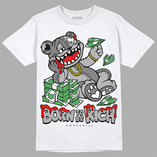 Jordan 12 Retro Stealth DopeSkill T-Shirt Born To Be Rich Graphic Streetwear - White