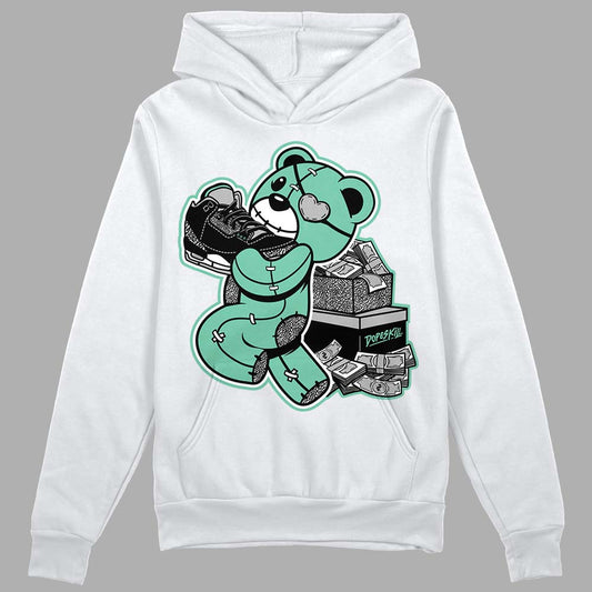 Jordan 3 "Green Glow" DopeSkill Hoodie Sweatshirt Bear Steals Sneaker Graphic Streetwear - White 