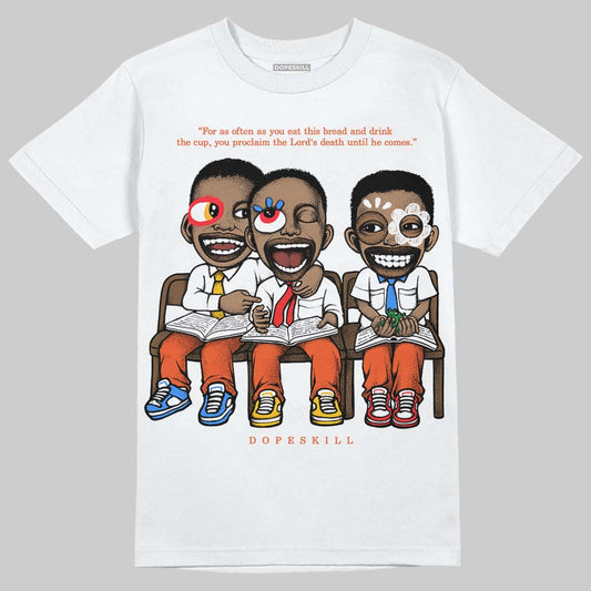 MSCHF Super Normal 2 Orange Milk DopeSkill T-Shirt First Sunday Graphic Streetwear - White