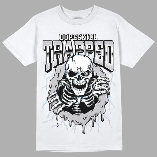Jordan 11 Retro Low Cement Grey DopeSkill T-Shirt Trapped Halloween Graphic Streetwear - White