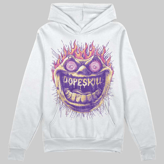 PURPLE Sneakers DopeSkill Hoodie Sweatshirt Hellfire Graphic Streetwear - White