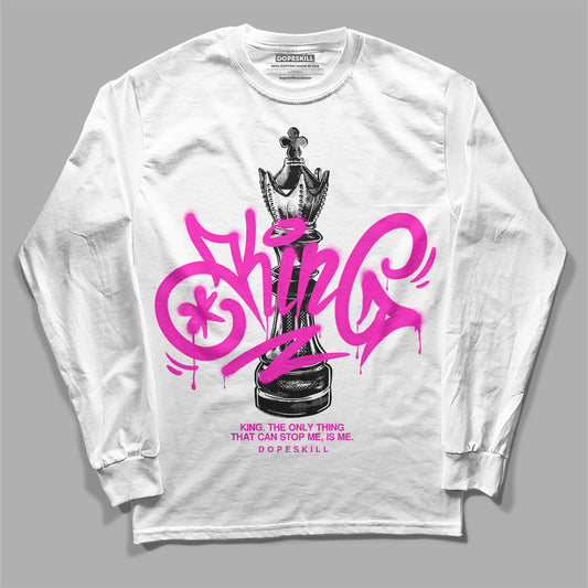 Dunk Low GS “Active Fuchsia” DopeSkill Long Sleeve T-Shirt King Chess Graphic Streetwear - White