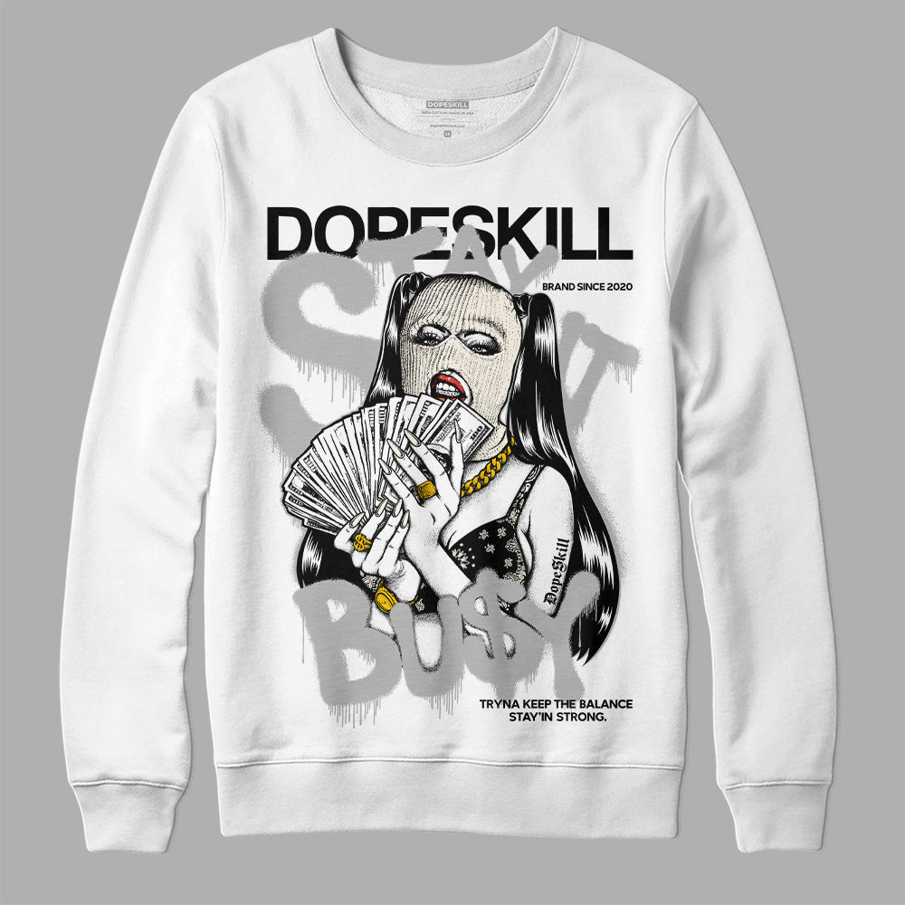 Jordan 3 “Off Noir” DopeSkill Sweatshirt Stay It Busy Graphic Streetwear - White
