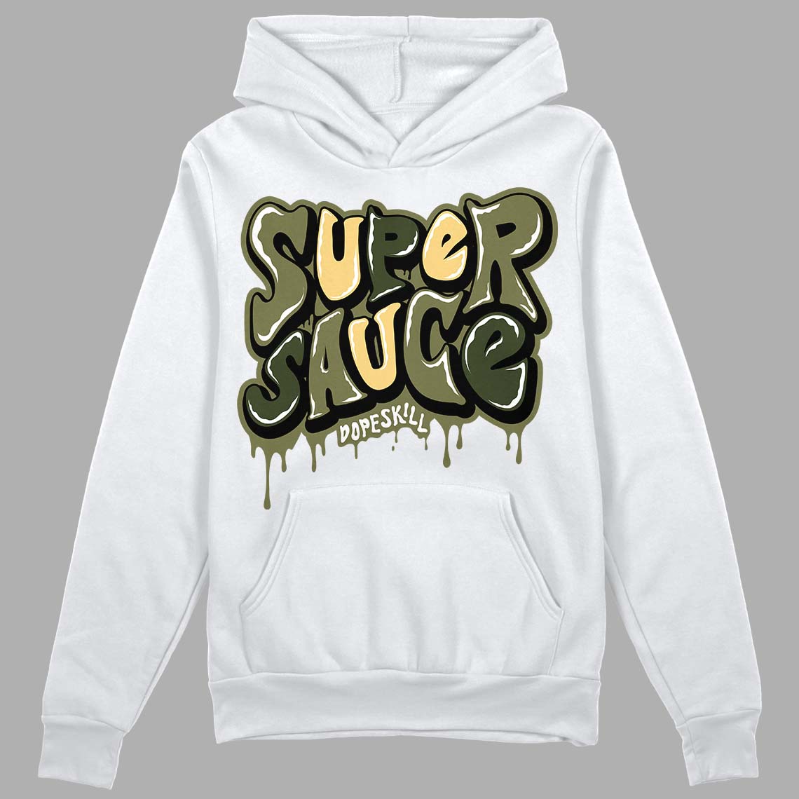 Jordan 4 Retro SE Craft Medium Olive DopeSkill Hoodie Sweatshirt Super Sauce Graphic Streetwear - White