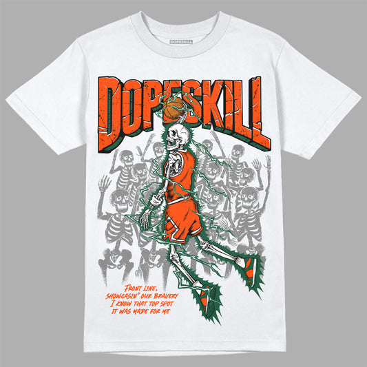 Dunk Low Team Dark Green Orange   DopeSkill T-Shirt Thunder Dunk Graphic Streetwear - White 