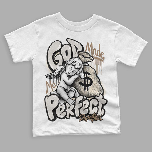 Jordan 5 SE “Sail” DopeSkill Toddler Kids T-shirt God Made Me Perfect Graphic Streetwear - White