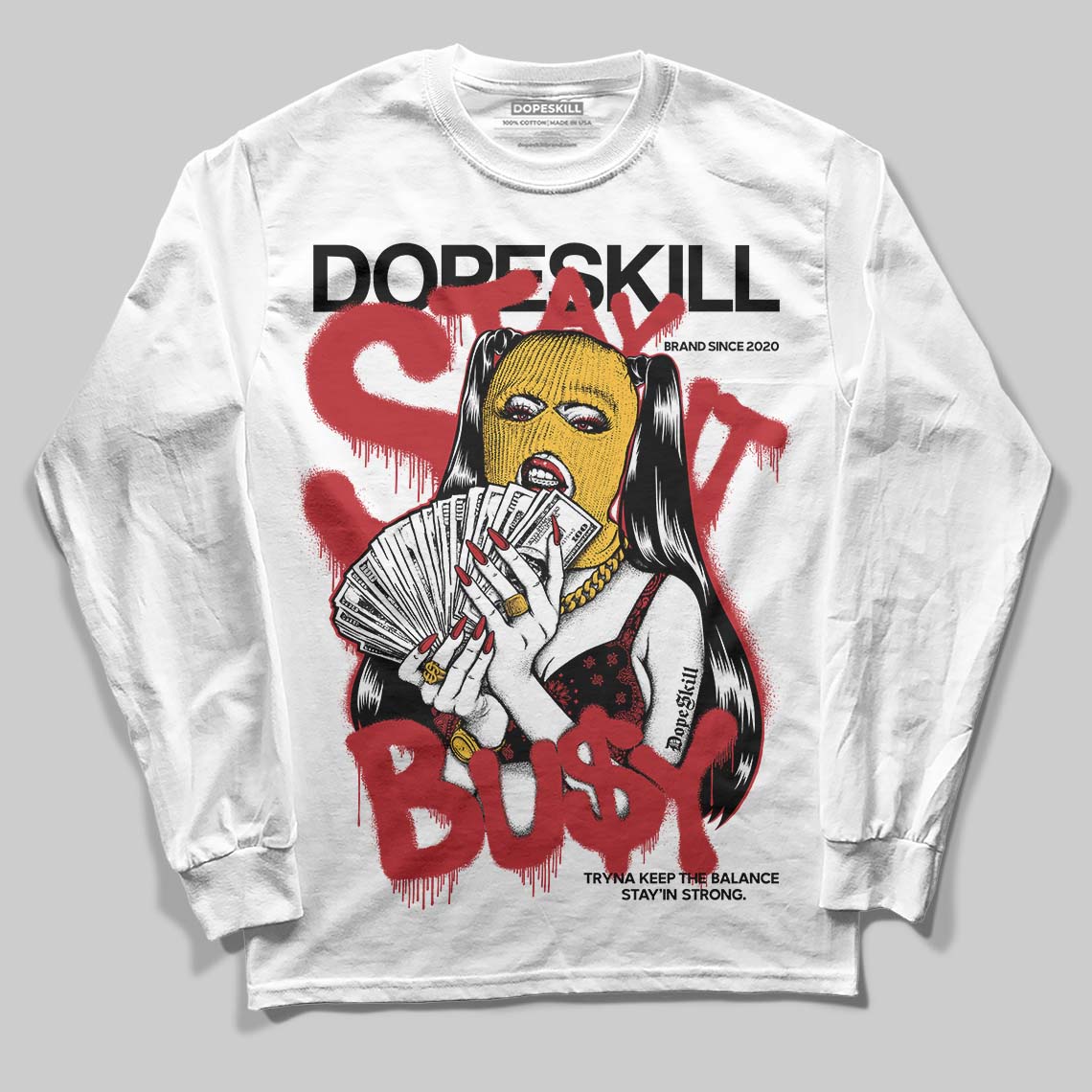 Jordan 14 Golf “Last Shot” DopeSkill Long Sleeve T-Shirt Stay It Busy Graphic Streetwear - White