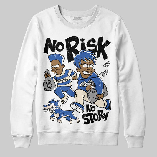 Jordan 1 Low Travis Scott x Fragment DopeSkill Sweatshirt No Risk No Story Graphic Streetwear - White