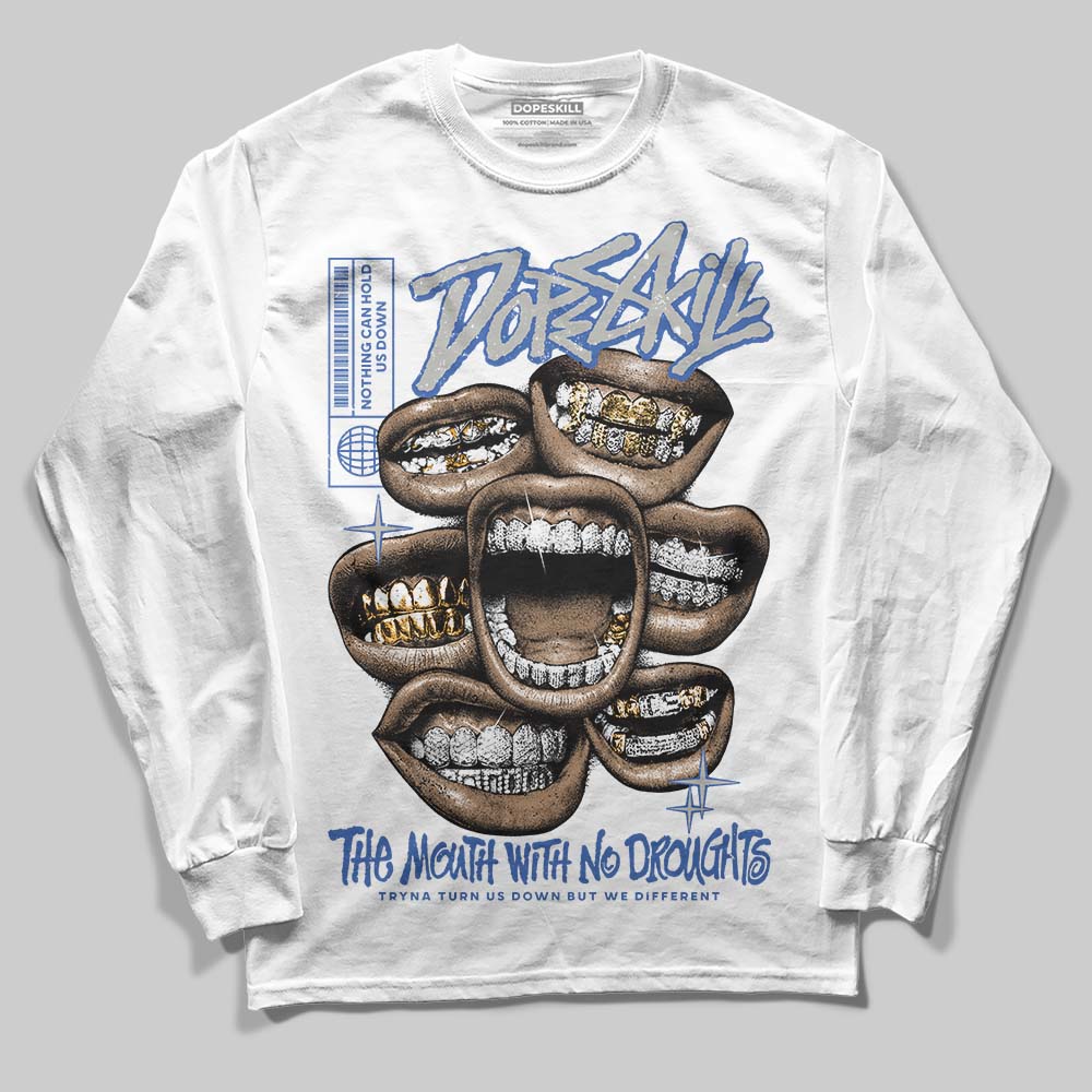 Jordan 3 “Lucky Shorts” DopeSkill Long Sleeve T-Shirt The Mouth With No Droughts Graphic Streetwear - White