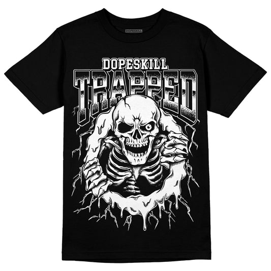 Jordan 1 High 85 Black White DopeSkill T-Shirt Trapped Halloween Graphic Streetwear - Black