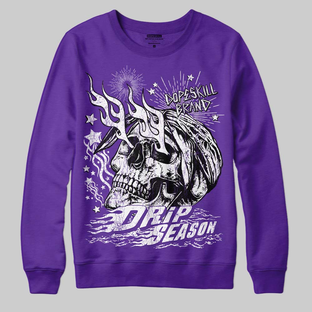 PURPLE Sneakers DopeSkill Sweatshirt Drip Season Graphic Streetwear - Purple