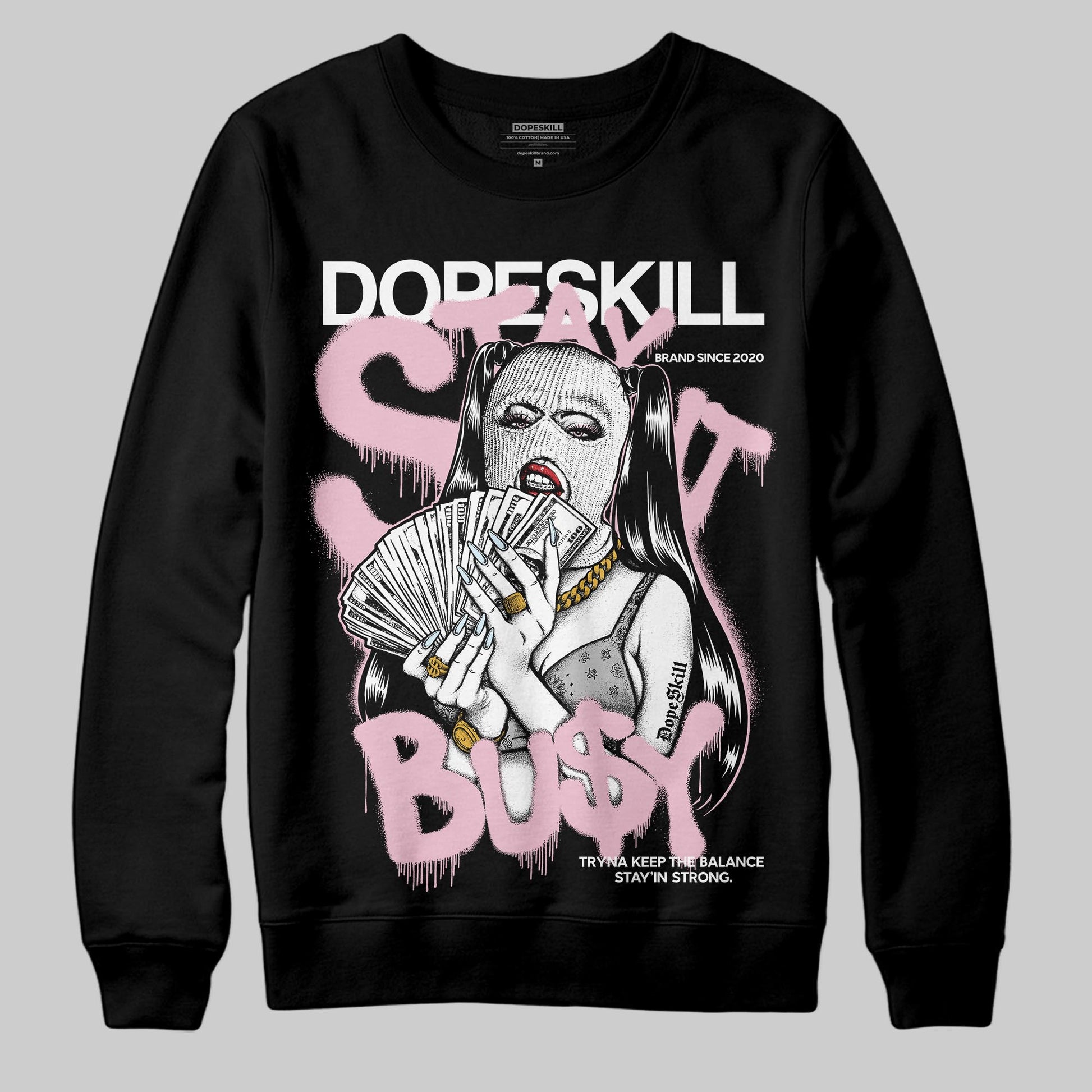 Jordan 5 OG “35th Anniversary” DopeSkill Sweatshirt Stay It Busy Graphic Streetwear - black
