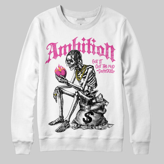Pink Sneakers DopeSkill Sweatshirt Ambition Graphic Streetwear - White