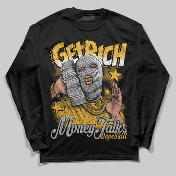 Jordan 5 'Tokyo' DopeSkill Long Sleeve T-Shirt Get Rich Graphic Streetwear - Black