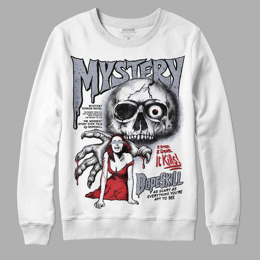 Jordan 4 “Bred Reimagined” DopeSkill Sweatshirt Mystery Ghostly Grasp Graphic Streetwear - White