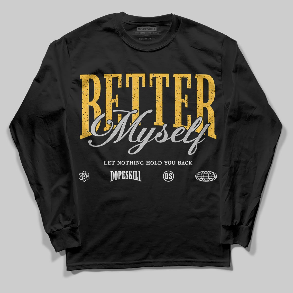 Jordan 5 'Tokyo' DopeSkill Long Sleeve T-Shirt Better Myself Graphic Streetwear - Black