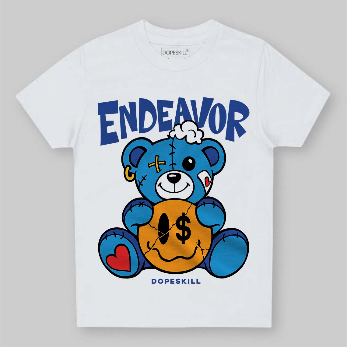 Royal Blue Sneakers DopeSkill Toddler Kids T-shirt Endeavor Graphic Streetwear - White