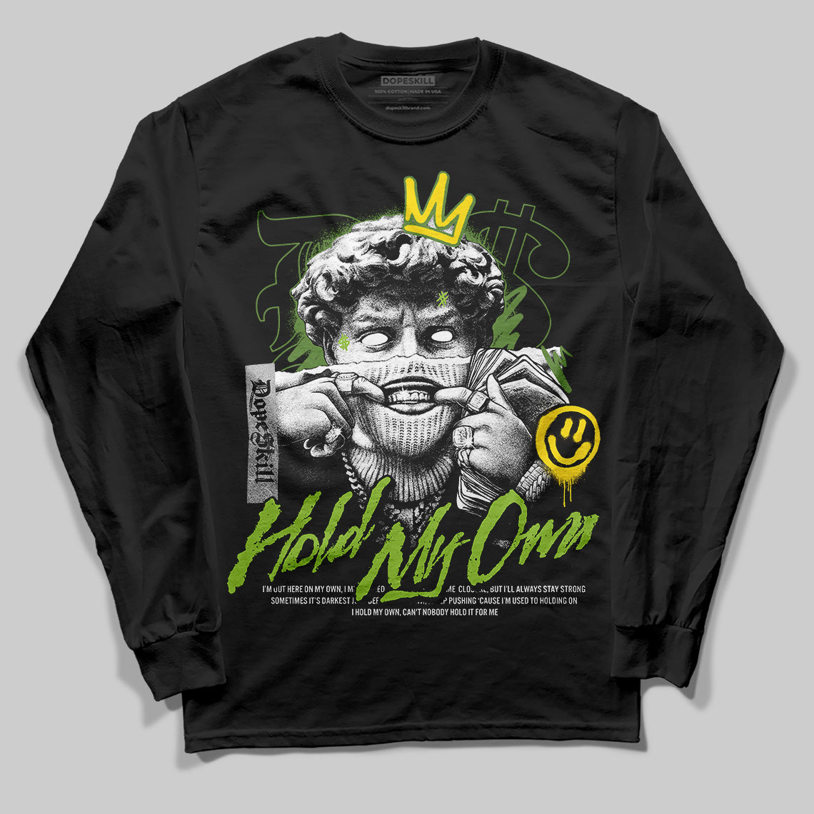 Dunk Low 'Chlorophyll' DopeSkill Long Sleeve T-Shirt In My Way Graphic Streetwear - Black