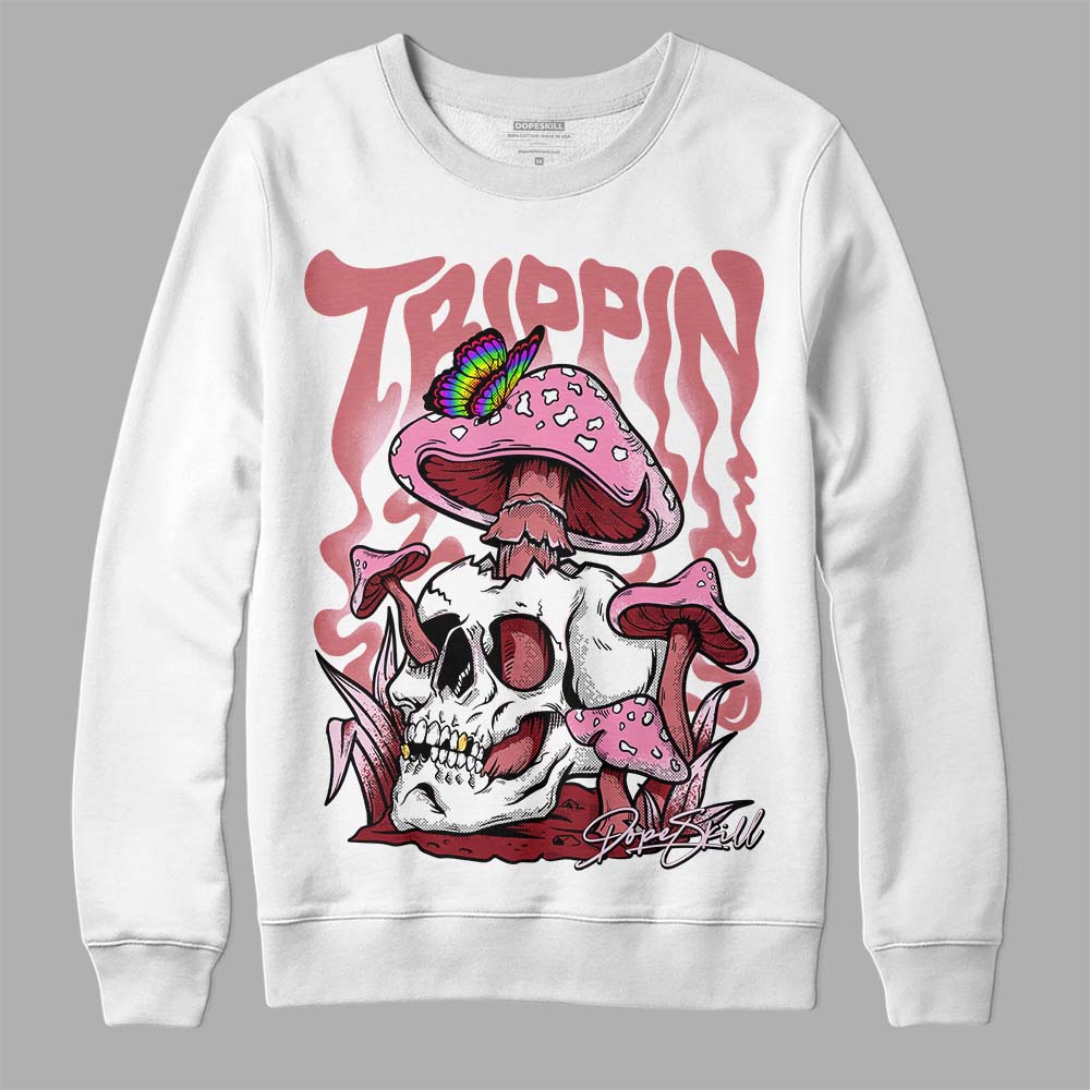 Valentine's Day Collection DopeSkill Sweatshirt Trippin Graphic Streetwear - White