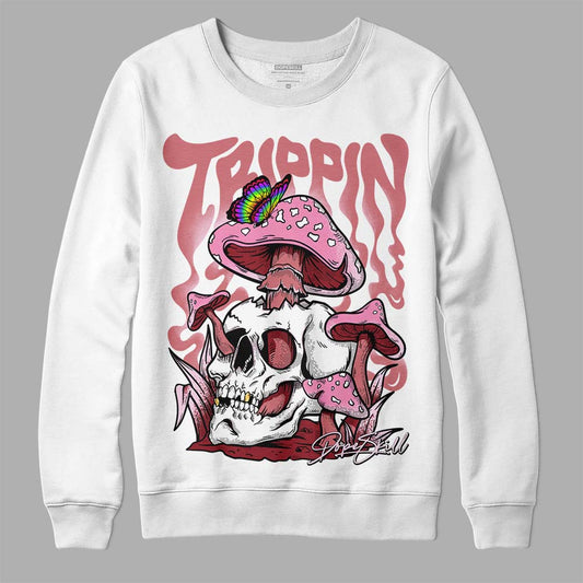 Valentine's Day Collection DopeSkill Sweatshirt Trippin Graphic Streetwear - White