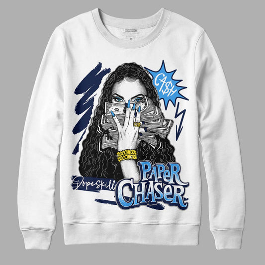 Jordan 3 "Midnight Navy" DopeSkill Sweatshirt NPC Graphic Streetwear - White