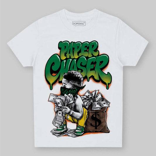 Green Sneakers DopeSkill Toddler Kids T-shirt Paper Chaser Boy Graphic Streetwear - White