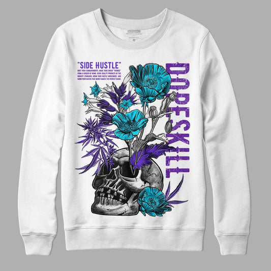 Jordan 6 "Aqua" DopeSkill Sweatshirt Side Hustle Graphic Streetwear - White 