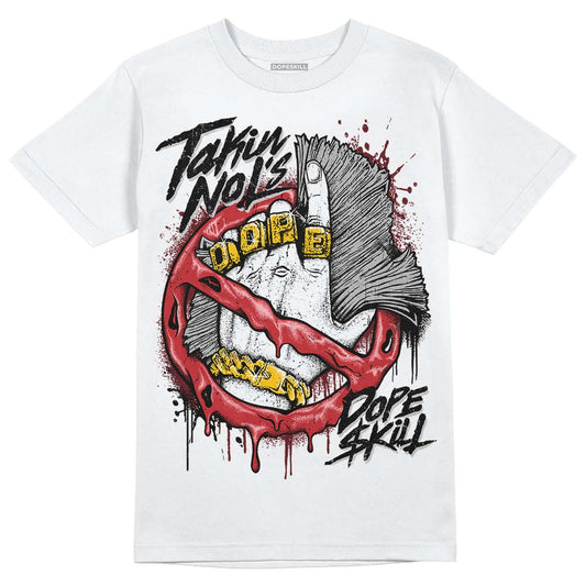 Jordan 12 “Red Taxi” DopeSkill T-Shirt Takin No L's Graphic Streetwear - White 