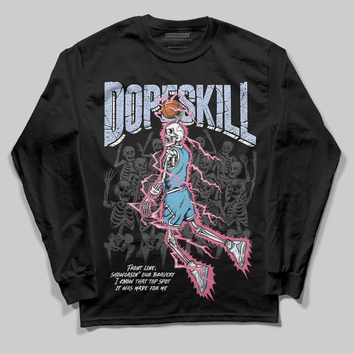 Jordan 3 GS “Cobalt Bliss” DopeSkill Long Sleeve T-Shirt Thunder Dunk Graphic Streetwear - Black