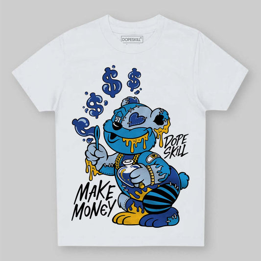 Royal Blue Sneakers DopeSkill Toddler Kids T-shirt Make Money Graphic Streetwear - White