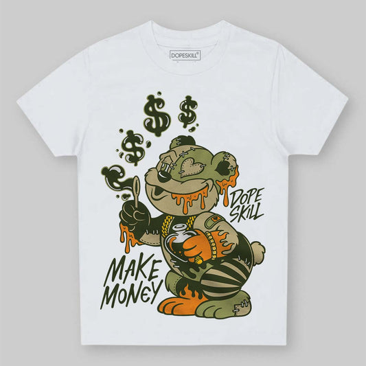Olive Sneakers DopeSkill Toddler Kids T-shirt Make Money Graphic Streetwear - White