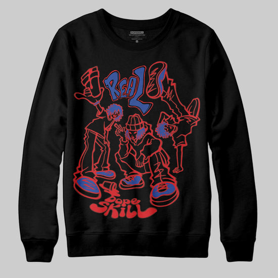 Jordan 3 “Seoul 2.0” DopeSkill Sweatshirt Real Y2K Players Graphic Streetwear - Black