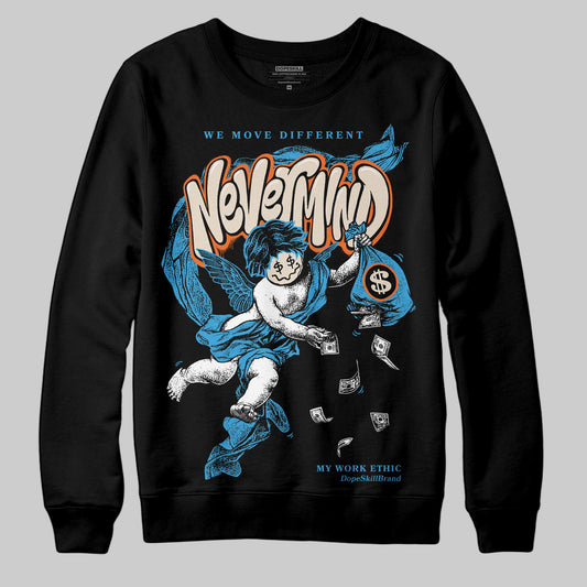 Jordan 1 High OG “UNC” Reimagined DopeSkill Sweatshirt Nevermind Graphic Streetwear - Black