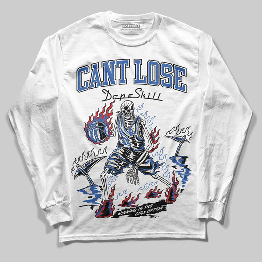 Jordan 1 Low Travis Scott x Fragment DopeSkill Long Sleeve T-Shirt Cant Lose Graphic Streetwear - White