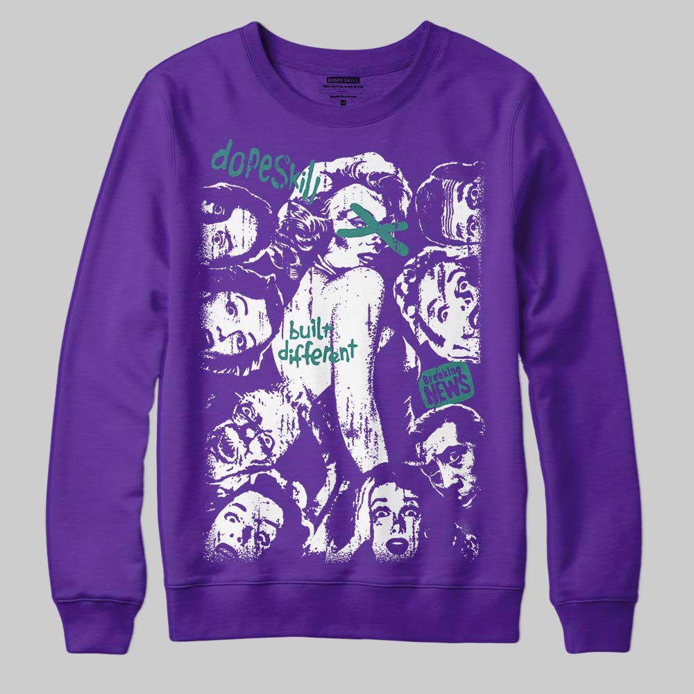 Jordan 5 OG “Grape” DopeSkill Sweatshirt Built Different Graphic Streetwear - Purple