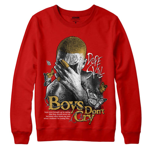 Red Sneakers DopeSkill Red Sweatshirt Boys Don't Cry Graphic Streetwear
