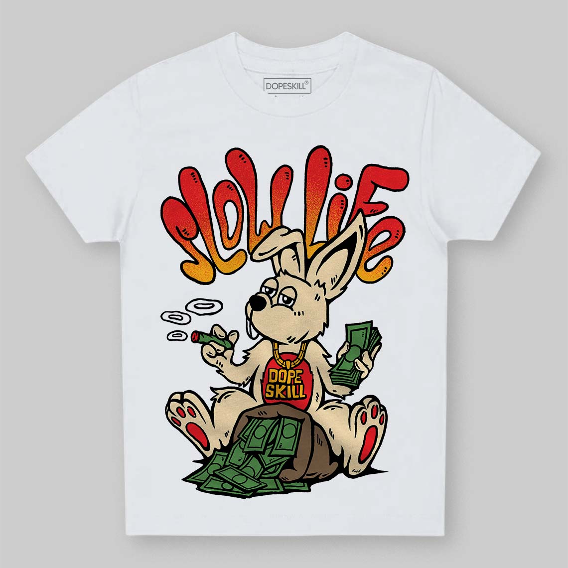 Red Sneakers DopeSkill Toddler Kids T-shirt Slow Life Graphic Streetwear - White