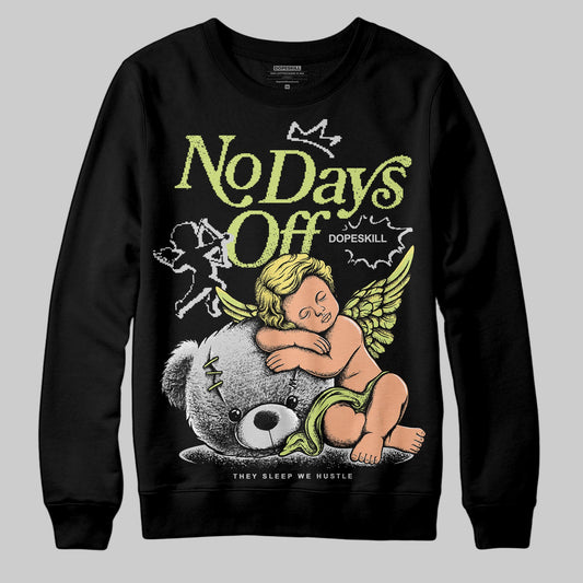 Jordan 4 GS “Light Lemon Twist” DopeSkill Sweatshirt New No Days Off Graphic Streetwear - Black