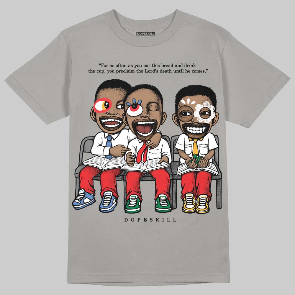 Grey Sneakers DopeSkill T-Shirt First Sunday Graphic Streetwear - Gravel