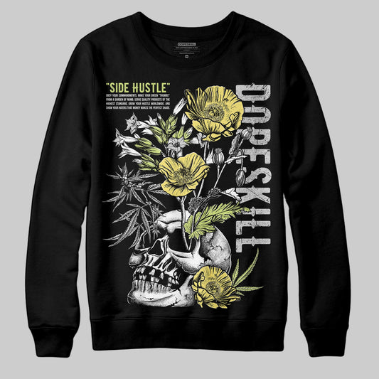 Jordan 4 GS “Light Lemon Twist” DopeSkill Sweatshirt Side Hustle Graphic Streetwear - Black