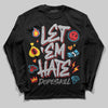 Grey Sneakers DopeSkill Long Sleeve T-Shirt Let 'em Hate Graphic Streetwear - Black