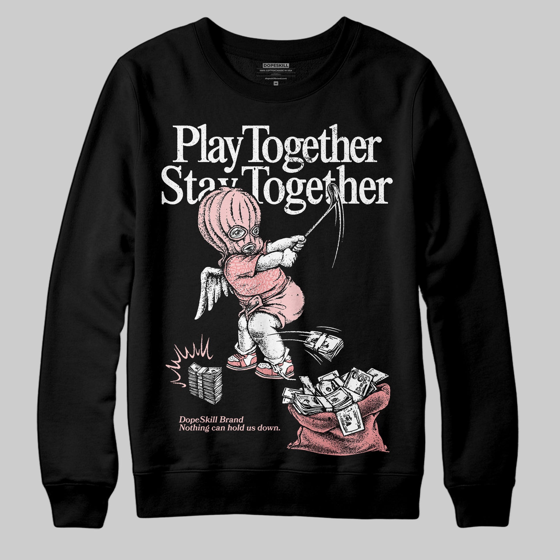 Jordan 3 Retro Valentine's Day Treat Yourself (2025) DopeSkill Sweatshirt Play together, Stay together Graphic Streetwear - Black