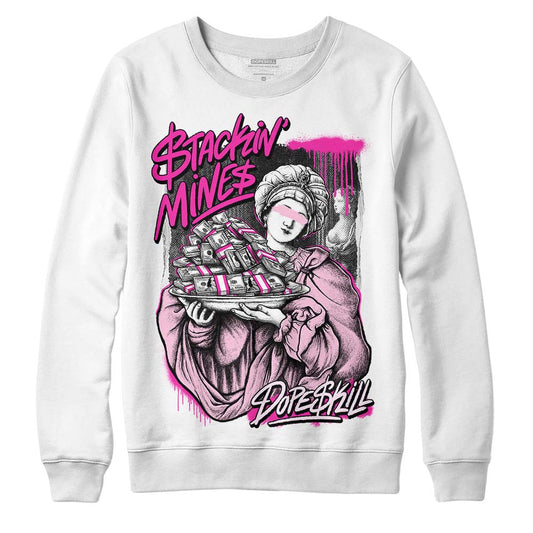 Dunk Low Triple Pink DopeSkill Sweatshirt Stackin Mines Graphic Streetwear - WHite