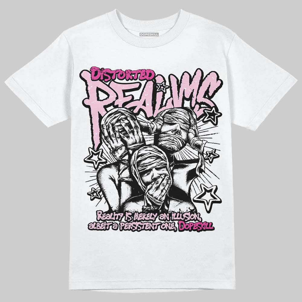 Dunk Low GS 'Triple Pink' DopeSkill T-Shirt Distorted Realms Graphic Streetwear - White