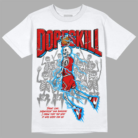 Jordan 1 Retro Low "Black Toe" DopeSkill T-Shirt Thunder Dunk Graphic Streetwear - White