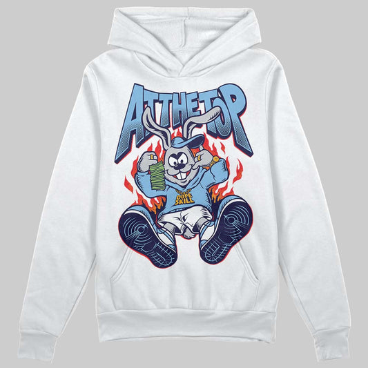 University Blue Sneakers DopeSkill Hoodie Sweatshirt At The Top Graphic Streetwear - White